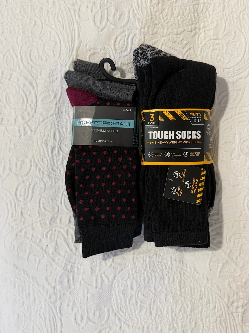 Men’s Sock Bundle- (3 Pair) Dress socks Size 6-12–(3 Pair) Work Socks Size 6-12